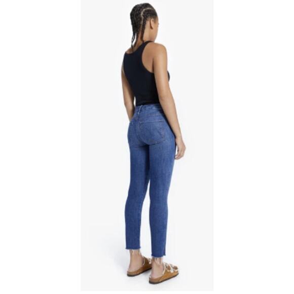 Mother High Waist Double Looker Ankle Fray Fruit Carts Evil Eye Size 25 - Picture 4 of 15